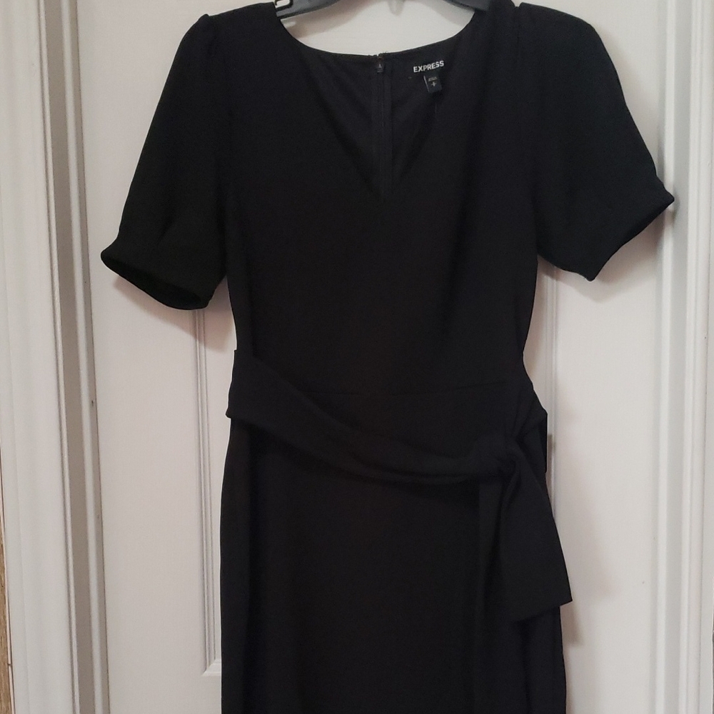 Express Elegant Black Midi Dress